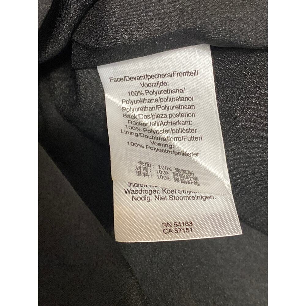 DKNY Women's Black Faux Vegan Leather High Rise Mini Flare A-Line Skirt Size 12 - Picture 6 of 6